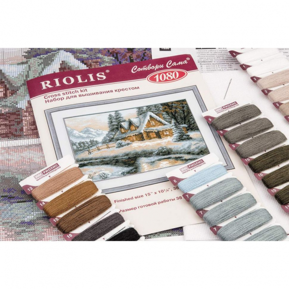 Набор для вышивания РИОЛИС арт.1080 Зимний пейзаж 38х26 см