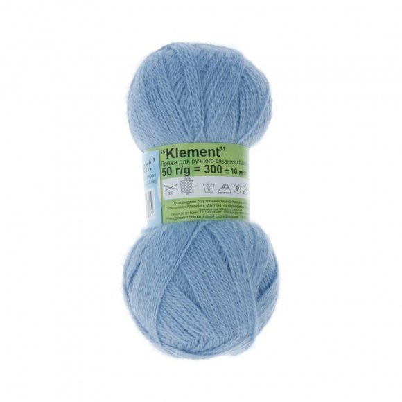 Пряжа ALPINA KLEMENT (80% альпака, 20% мериносовая шерсть) 4х50г/300м цв.10 голубой