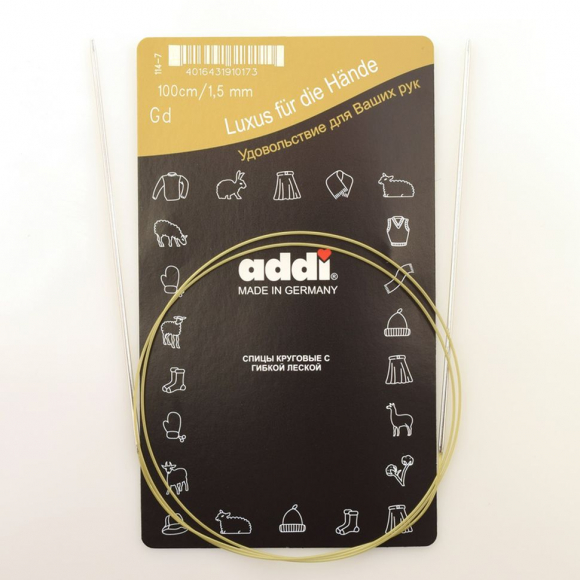 3683_Спицы, круговые, экстратонкие, addiClassic № 1.5, 100 см