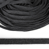 Шнур плоский х/б 08мм классическое плетение цв.030 т.серый уп.50 м