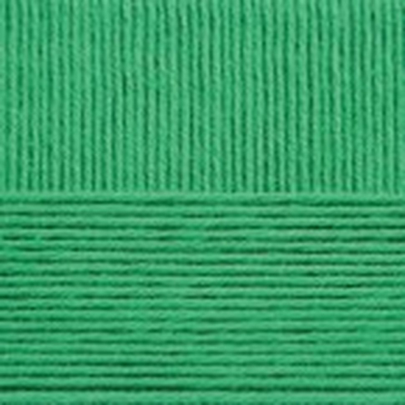 Пряжа для вязания ПЕХ Нежная (50% хлопок, 50% акрил) 5х50г/150м цв.480 ярк.зелень