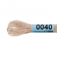 Нитки для вышивания Gamma мулине (0001-0206) 100% хлопок 24 x 8 м цв.0040 кремовый