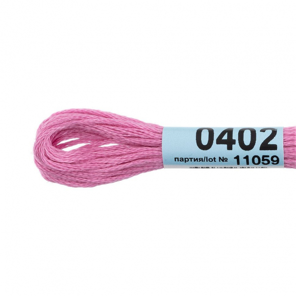 Нитки для вышивания Gamma мулине (0207-0819) 100% хлопок 24 x 8 м цв.0402 св.сиреневый