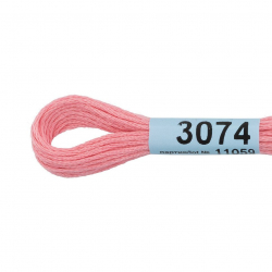 Нитки для вышивания Gamma мулине (3071-3172) 100% хлопок 24 x 8 м цв.3074 розовый