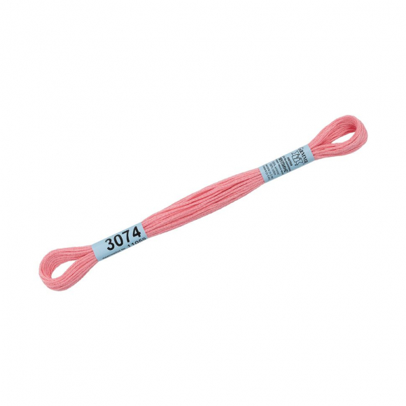 Нитки для вышивания Gamma мулине (3071-3172) 100% хлопок 24 x 8 м цв.3074 розовый