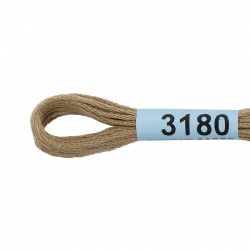 Нитки для вышивания Gamma мулине (3173-6115) 100% хлопок 24 x 8 м цв.3180 серо-бежевый
