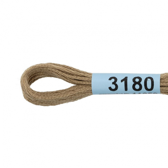 Нитки для вышивания Gamma мулине (3173-6115) 100% хлопок 24 x 8 м цв.3180 серо-бежевый