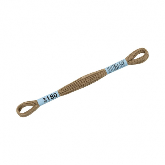 Нитки для вышивания Gamma мулине (3173-6115) 100% хлопок 24 x 8 м цв.3180 серо-бежевый