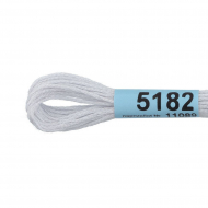 Нитки для вышивания Gamma мулине (3173-6115) 100% хлопок 24 x 8 м цв.5182 св.св.серый