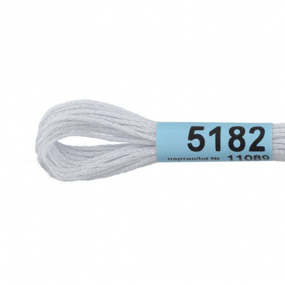 Нитки для вышивания Gamma мулине (3173-6115) 100% хлопок 24 x 8 м цв.5182 св.св.серый