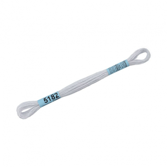 Нитки для вышивания Gamma мулине (3173-6115) 100% хлопок 24 x 8 м цв.5182 св.св.серый