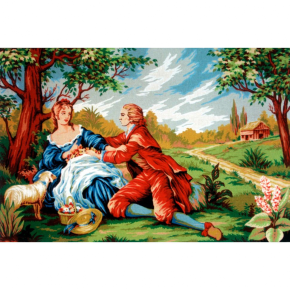 Канва жесткая с рисунком "Признание в любви"