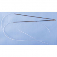 Спицы арт.ВОС-С108 круговые для вязания с леской 2,5 мм 105 см сталь цв.никель