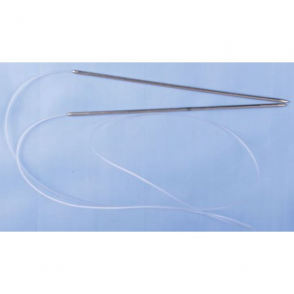 Спицы арт.ВОС-С108 круговые для вязания с леской 2,5 мм 105 см сталь цв.никель