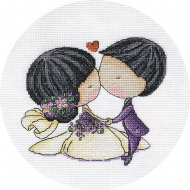 Набор для вышивания KLART арт. 8-197 Первый танец 18х15 см