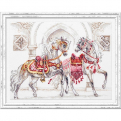 Набор для вышивания ЧУДЕСНАЯ ИГЛА арт.130-080 Королевские скакуны 40x31 см