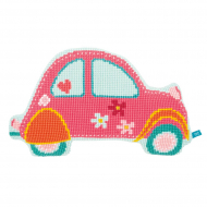 Набор для вышивания VERVACO арт.PN-0154490 Подушка Розовый автомобиль 54х32 см