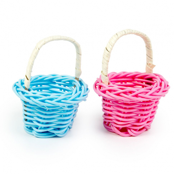 Корзинка плетеная арт.КЛ20510 ?4см высота 3,5х5,5 см уп.2шт цв.ассорти