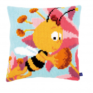 Набор для вышивания VERVACO арт.PN-0155686 Подушка Вилли в розовом цветке 40х40 см