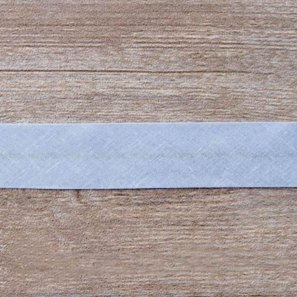 Косая бейка хлопок/полиэстер на блистере, 30 мм, 2,5 м, цвет 04, светло-голубой