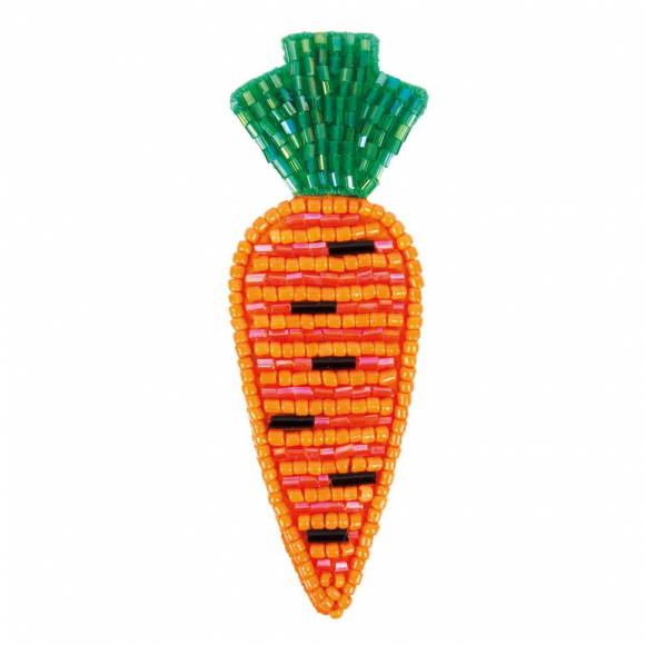 Набор для вышивания KLART арт. 10-015 Брошь. Морковь 3х9 см