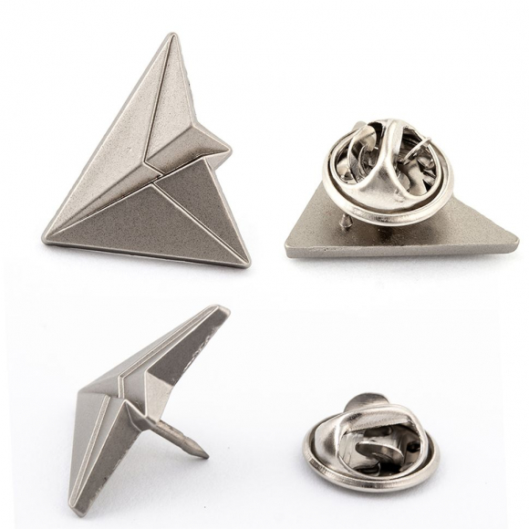 Декоративный элемент Самолет крепление штырек и цангаTBY.R4465.2 20х20мм цв. серебро, уп. 10шт