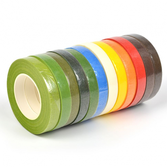 Набор тейп-ленты арт.TBY.MIX1, цв.ассорти, ширина 10 мм, уп.27.43 м (уп. 12 шт)