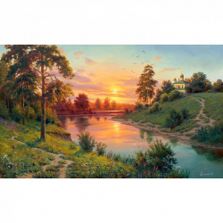 Картины мозаикой Molly арт.KM0266 Прищепа. Тишина (39 цветов) 40х50 см