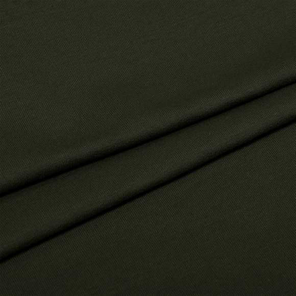 Ткань трикотаж Футер 3х нитка петля хлопок 320г пенье 190см т.хаки 19-0414 уп.6м