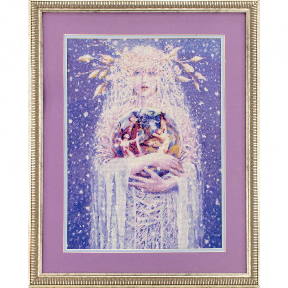 134891_Вышитая картина "Зима с шаром" 134891_Вышитая картина "Зима с шаром"