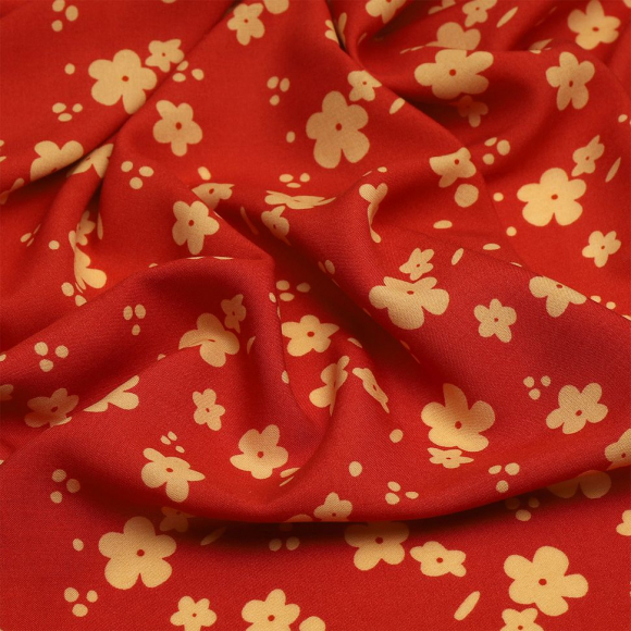 Ткань Штапель TBY Vi-2108024-c2 плот 110г/м2 100% вискоза шир. 145 см цв.с2 красный уп.5м Ткань Штапель TBY Vi-2108024-c2 плот 110г/м2 100% вискоза шир. 145 см цв.с2 красный уп.5м