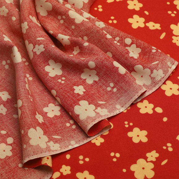 Ткань Штапель TBY Vi-2108024-c2 плот 110г/м2 100% вискоза шир. 145 см цв.с2 красный уп.5м Ткань Штапель TBY Vi-2108024-c2 плот 110г/м2 100% вискоза шир. 145 см цв.с2 красный уп.5м