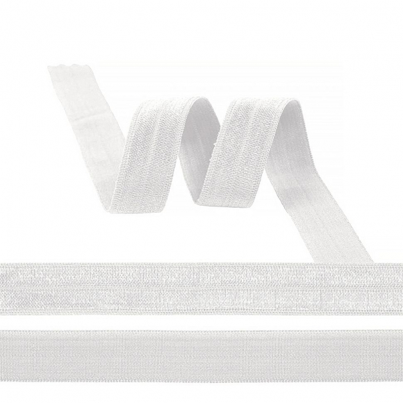 Резинка TBY бельевая окантовочная блестящая шир.20мм цв.F101 белый уп.50 м