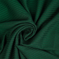 Ткань трикотаж лапша 320 г/м? 62% пэ, 30% вискоза, 8% спандекс шир.160 см арт.С.1855.03 цв.зеленый рул.30м