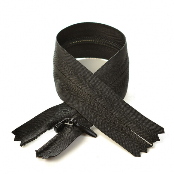 Молния MaxZipper потайная 20см н/р, № 322 (с) черный Х/Б уп.100шт