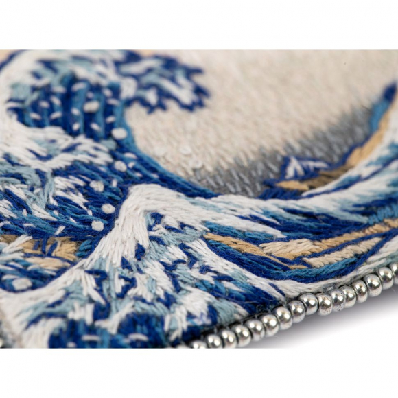 Набор для вышивания PANNA Живая картина арт. MET-JK-2268 Брошь. Большая волна в Канагаве 5х6 см