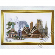 38946_Набор для вышивания "Сидней", канва лён 36 ct