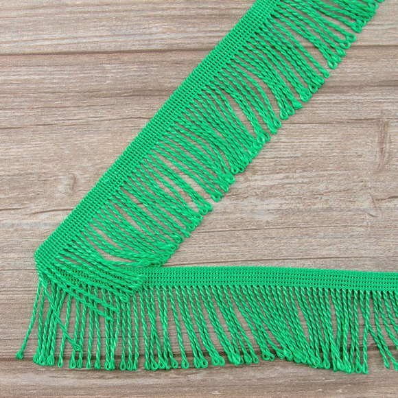 Бахрома витая, 60 мм, цвет салатовый