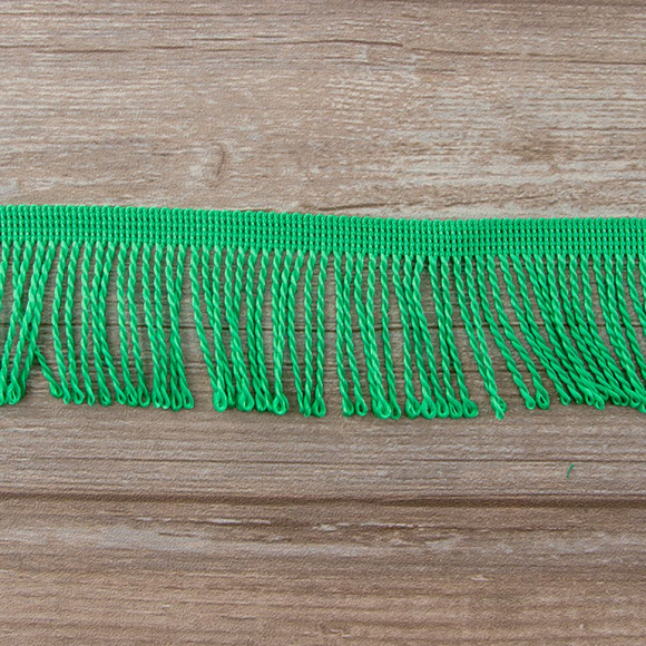 Бахрома витая, 60 мм, цвет салатовый