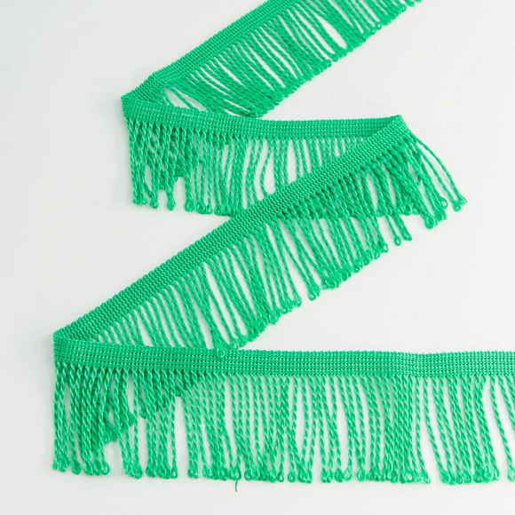 Бахрома витая, 60 мм, цвет салатовый