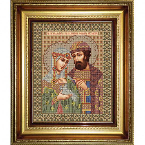 Набор для вышивания бисером GALLA COLLECTION арт.И 047 Икона Св.Петр и Феврония Муромские 24x31 см