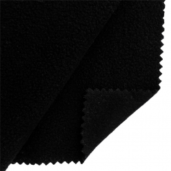 Ткань флис 2-х ст. TBY-0059-322 190 г/м? 100% ПЭ шир.150см  цв.F322 черный уп.10м