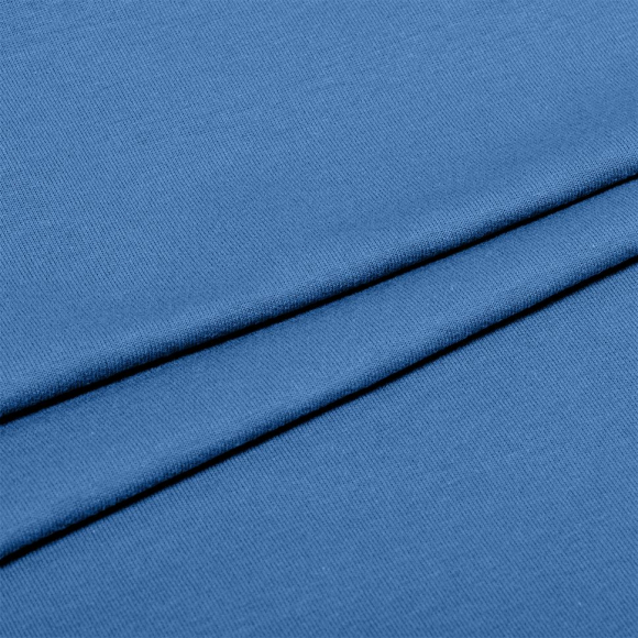 Ткань трикотаж Футер 2х нитка петля с лайкрой 230г пенье 180см голубой 18-4039 уп.6м