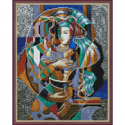 Картина мозаикой с нанесенной рамкой Molly арт.KC0006 Настроение сердца (37 цветов) 40х50 см