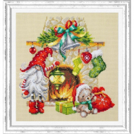 Набор для вышивания ЧУДЕСНАЯ ИГЛА арт.100-251 В ожидании рождества 22х22 см