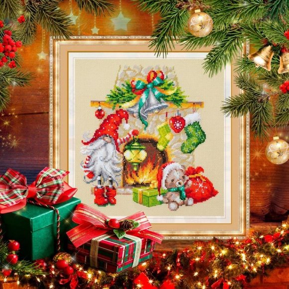 Набор для вышивания ЧУДЕСНАЯ ИГЛА арт.100-251 В ожидании рождества 22х22 см