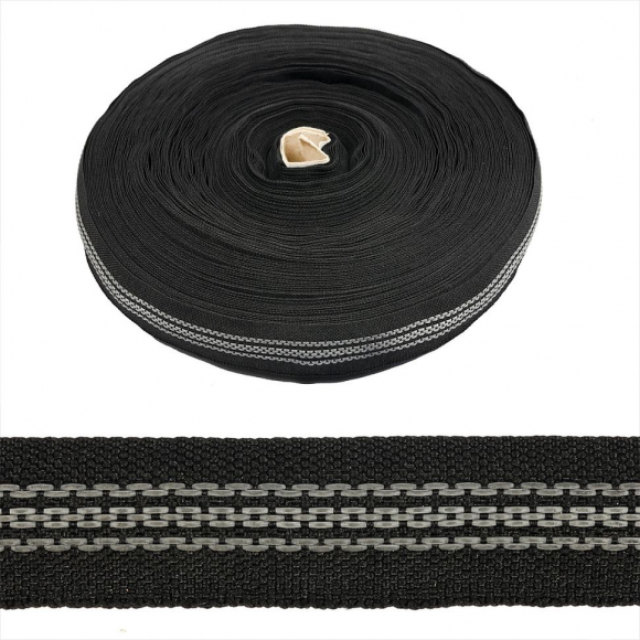 Корсаж брючный с латексной нитью 20мм Л20Ч-50 уп.50м