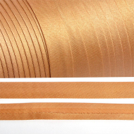 Косая бейка TBY атласная шир.15мм цв.F279 (6366) песочный уп.132 м