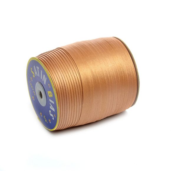 Косая бейка TBY атласная шир.15мм цв.F279 (6366) песочный уп.132 м