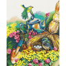 Кристальная мозаика на холсте ФРЕЯ арт.ALVK-15 Лесные трели 50х40 см